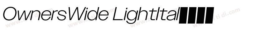 OwnersWide LightItal字体转换